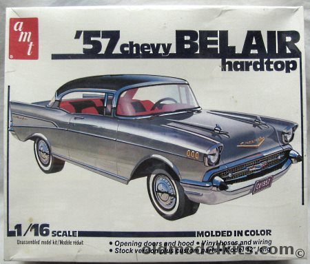 AMT 1/16 1957 Chevrolet Bel Air 2 Door Hardtop, T841 plastic model kit